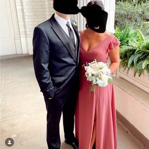 Rose bridesmaids dress